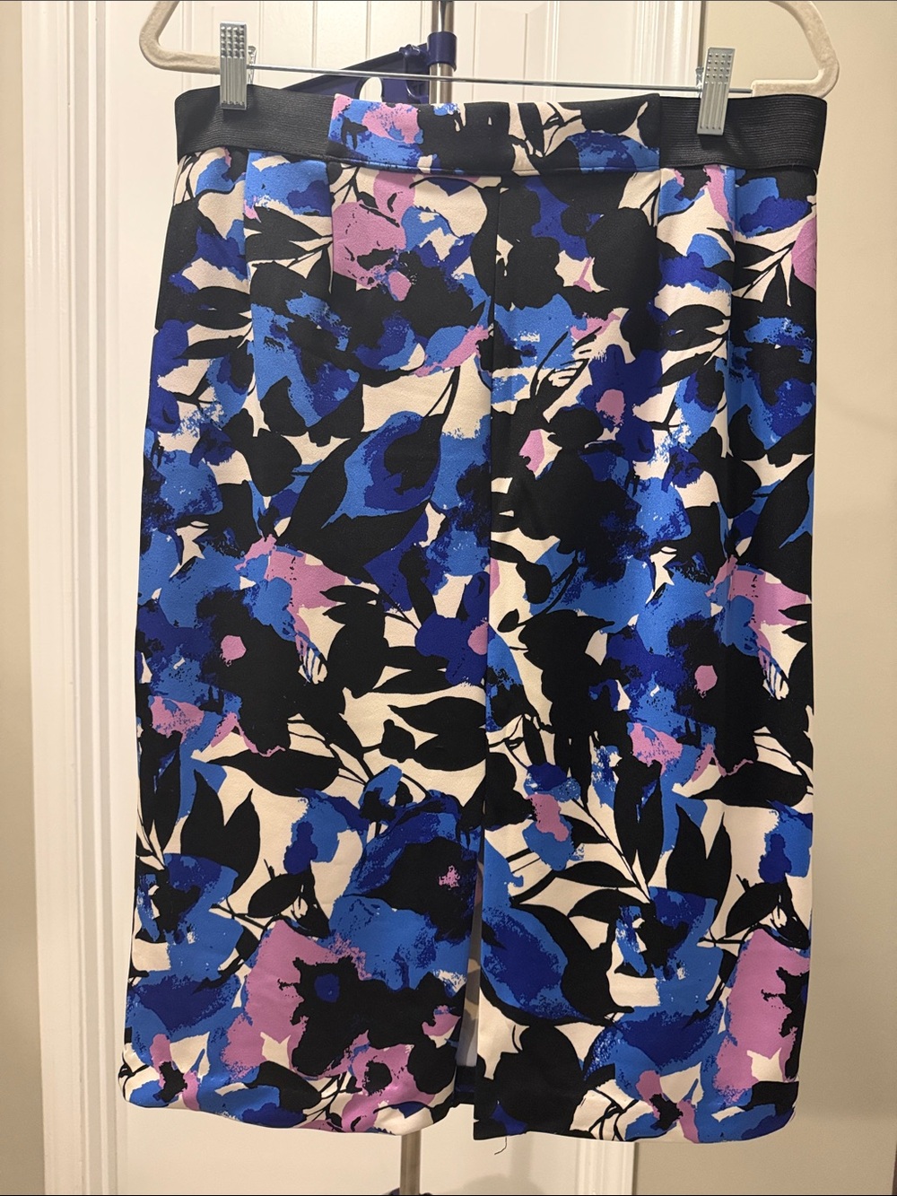 Worthington Floral Pencil Skirt in Blue, Black & Pink